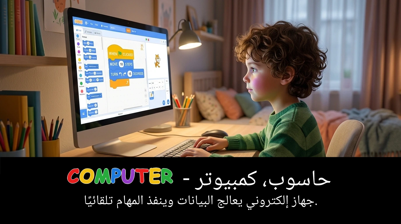 Arabic Illustration for computer